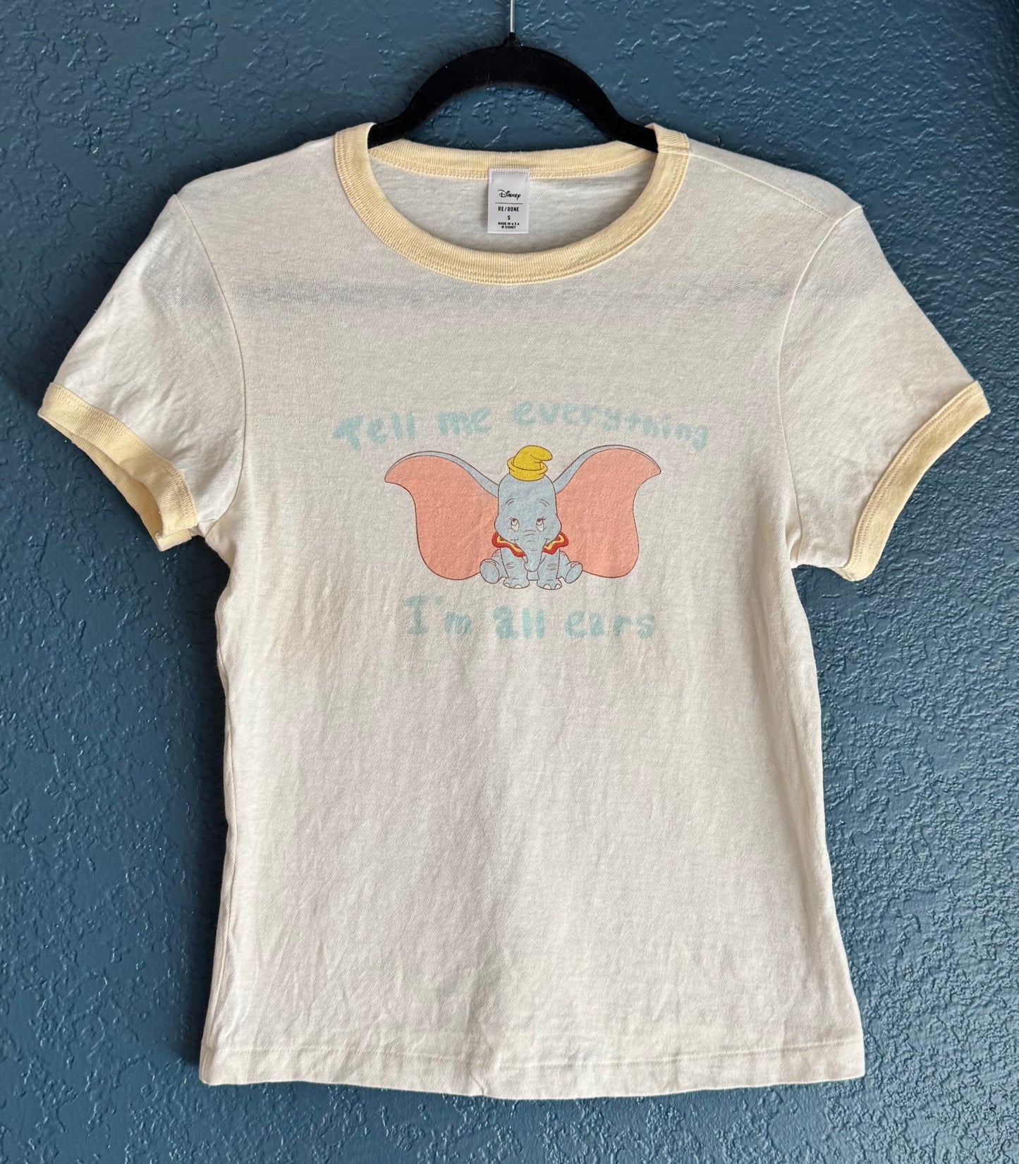 Re/Done Dumbo Ringer Baby Tee