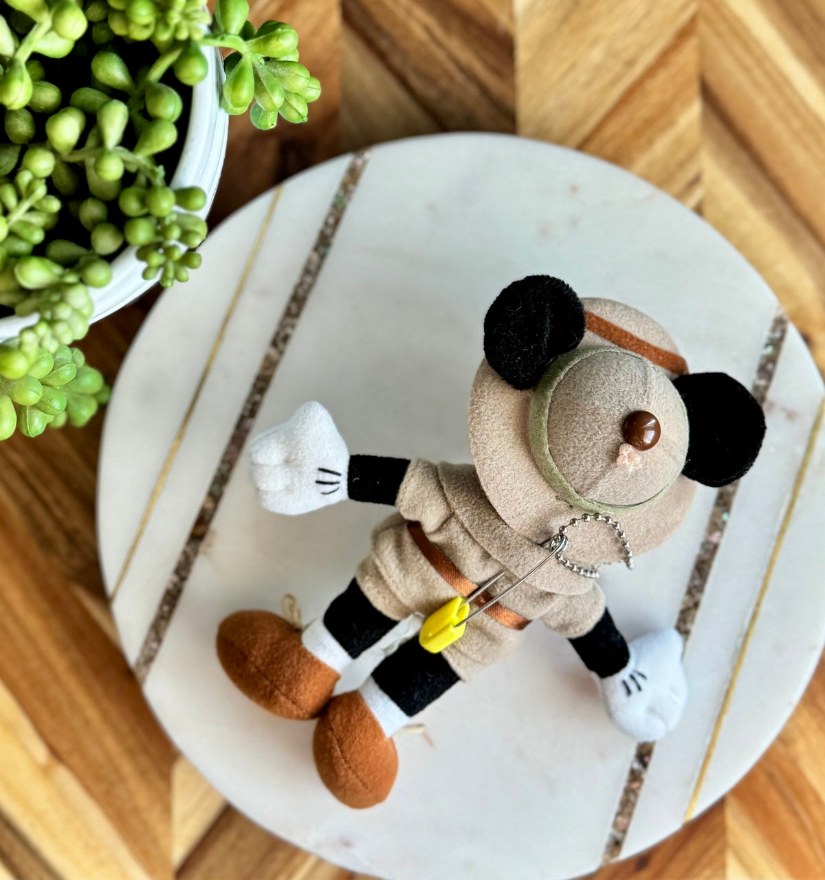 Safari Mickey Mouse Plush Bag Charm / Key Chain