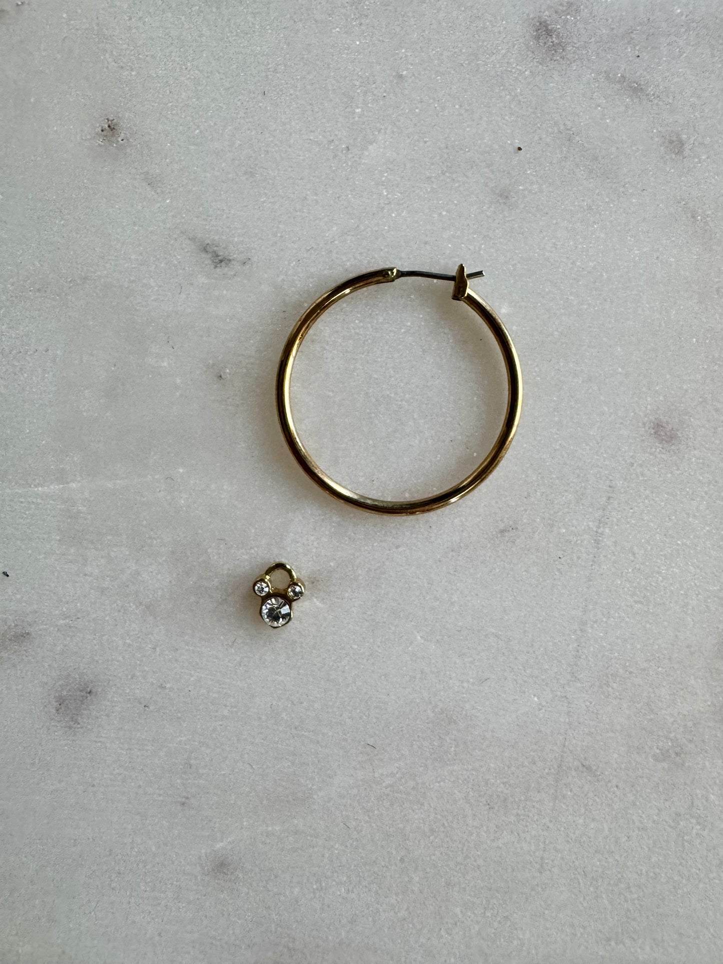 Mickey Mouse Charm Hoops