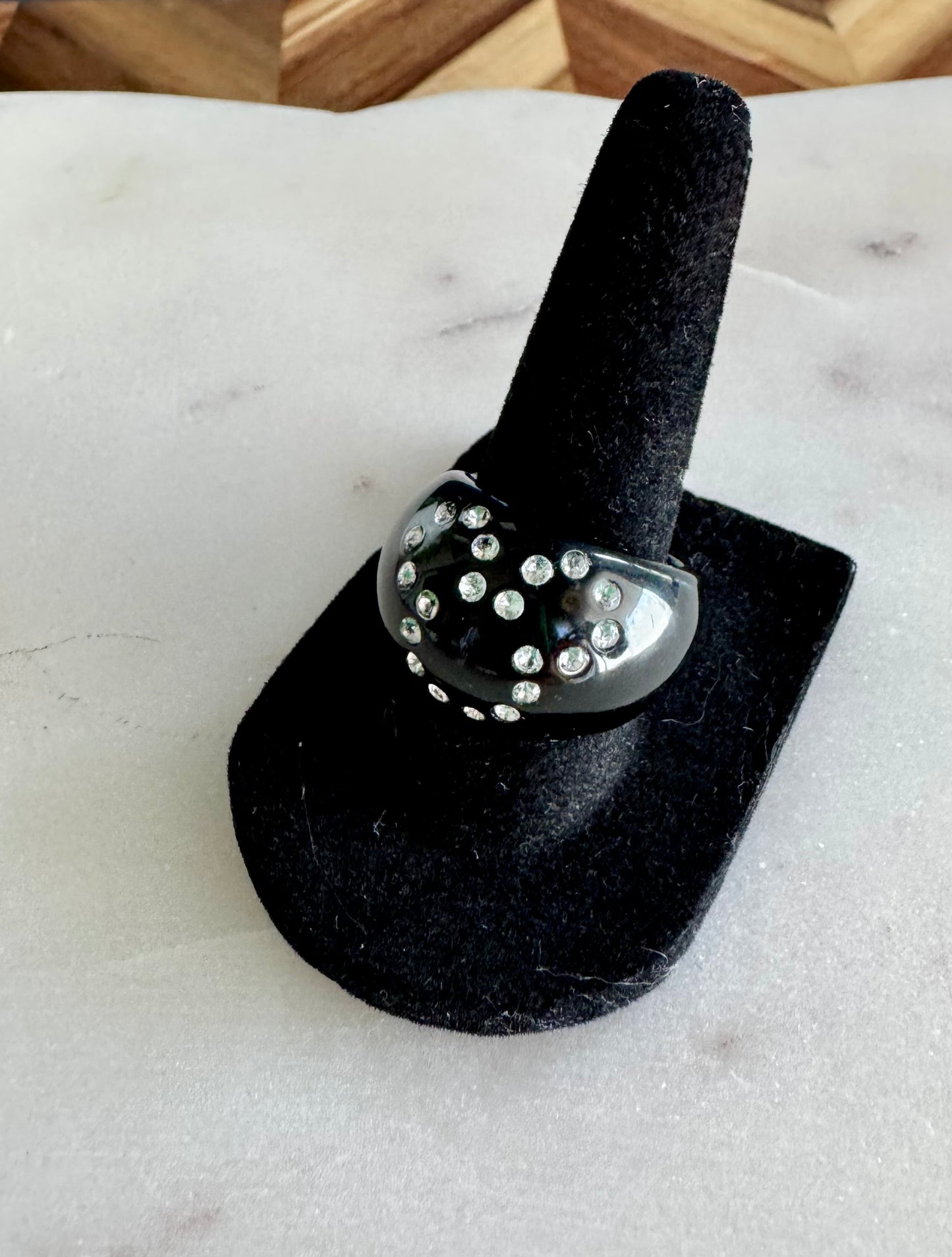 Mickey Mouse Rhinestone Dome Ring