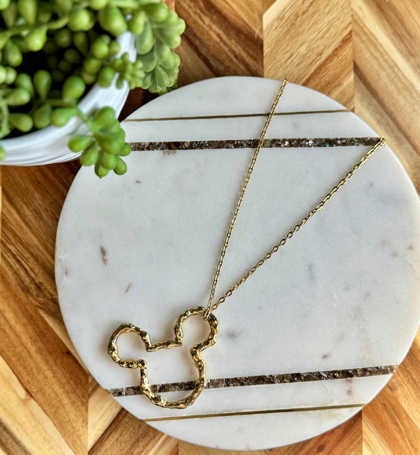 Large Mickey Mouse Long Strand Necklace