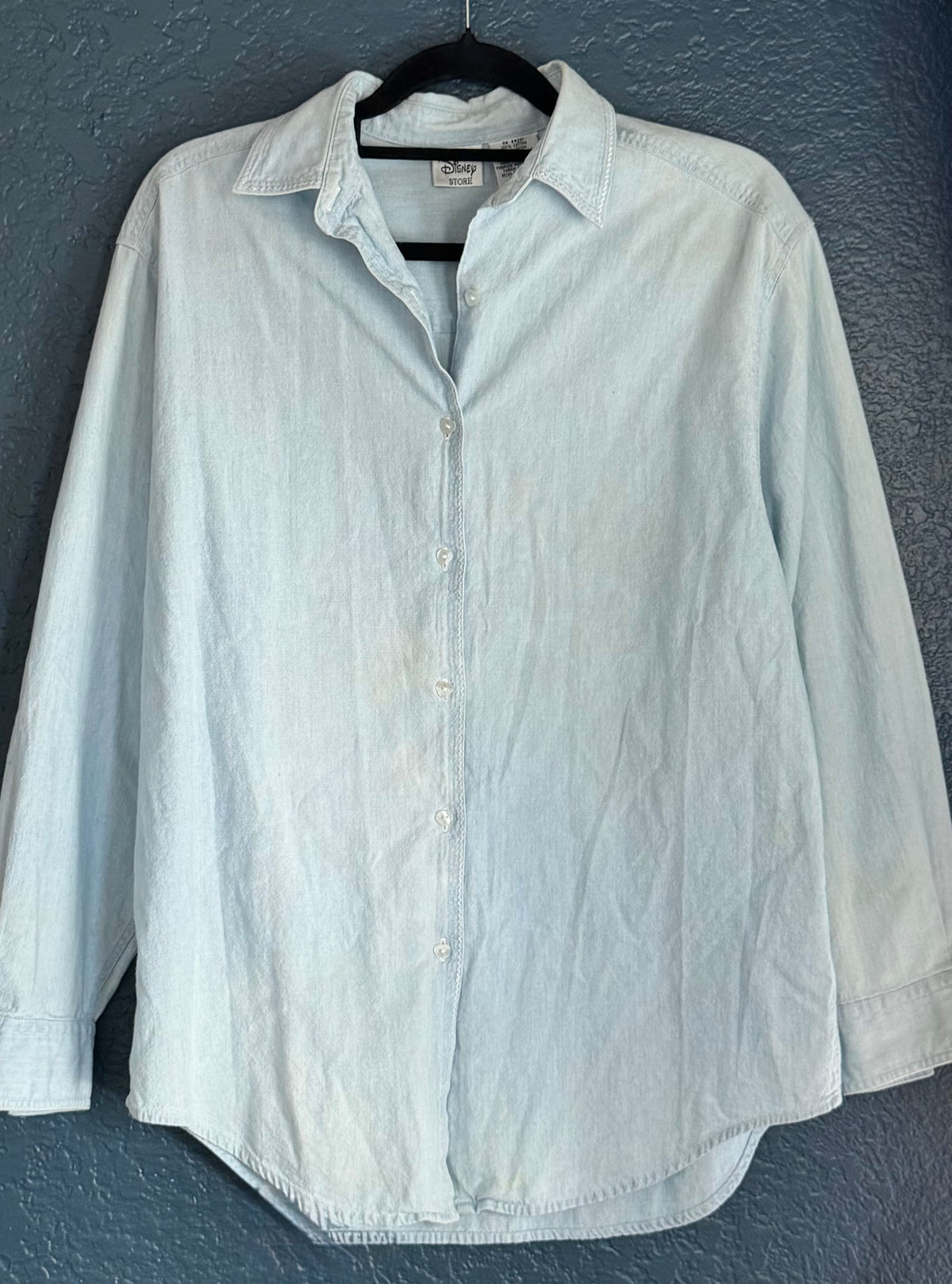 Embroidered Mickey & Friends ❤️ Chambray Button Up Shirt