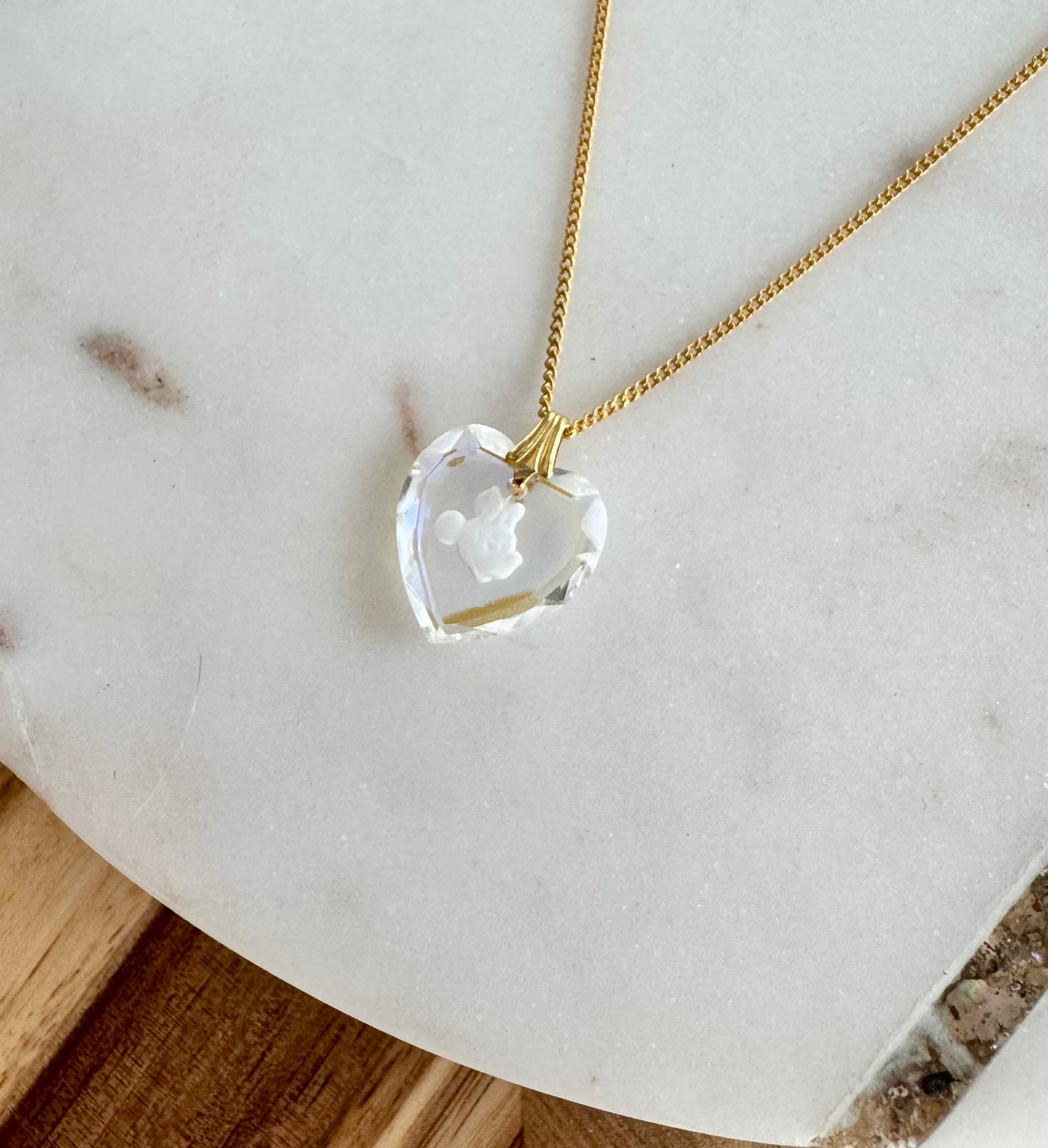 Minnie Mouse Iridescent Crystal Necklace