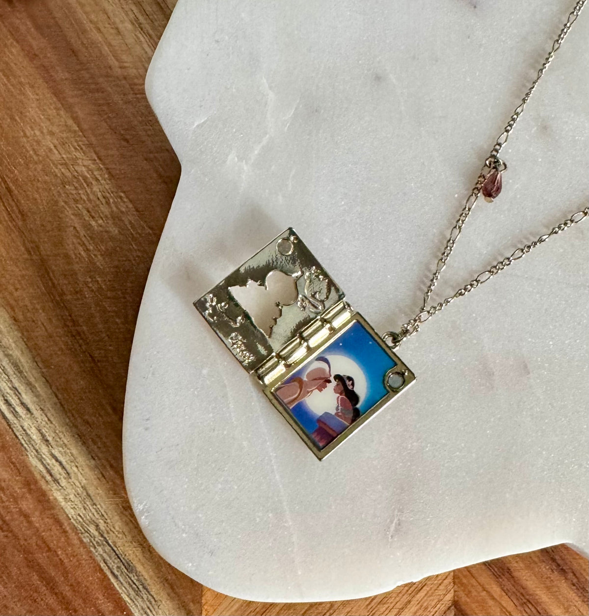 Aladdin & Jasmine Locket Necklace