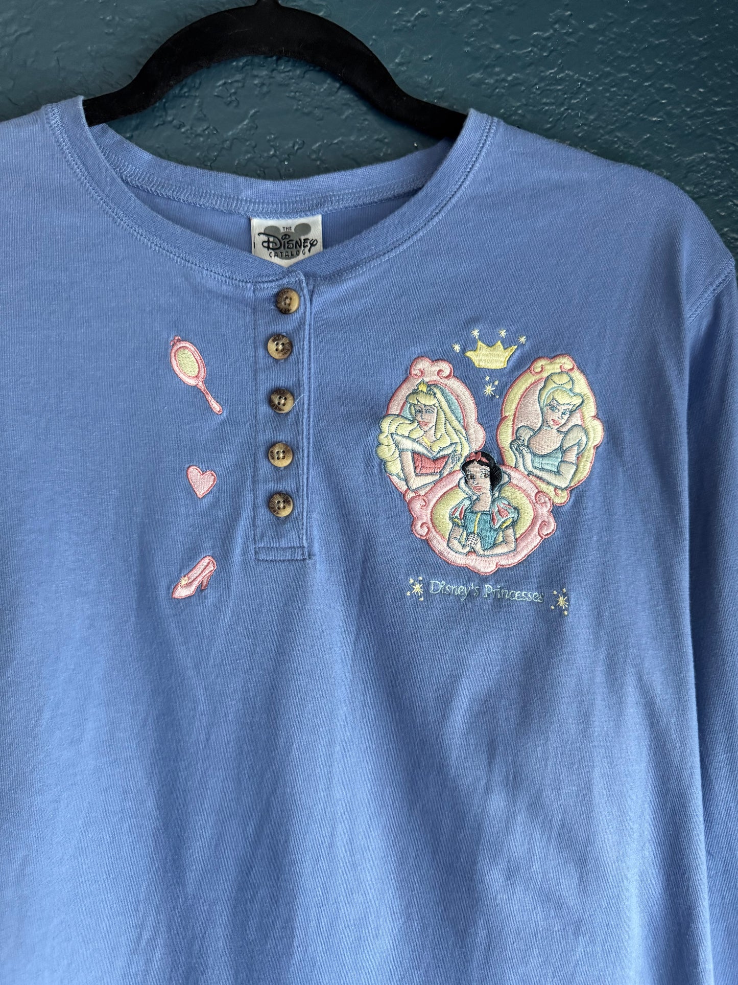 Embroidered Princess Henley Shirt