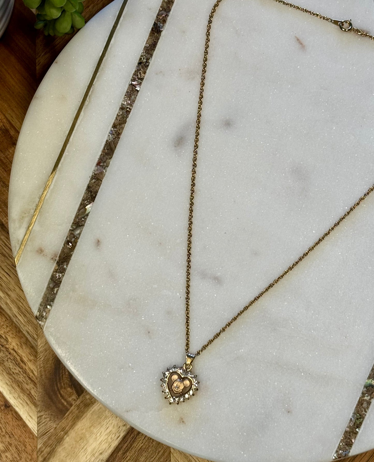 Mickey Mouse Heart Necklace