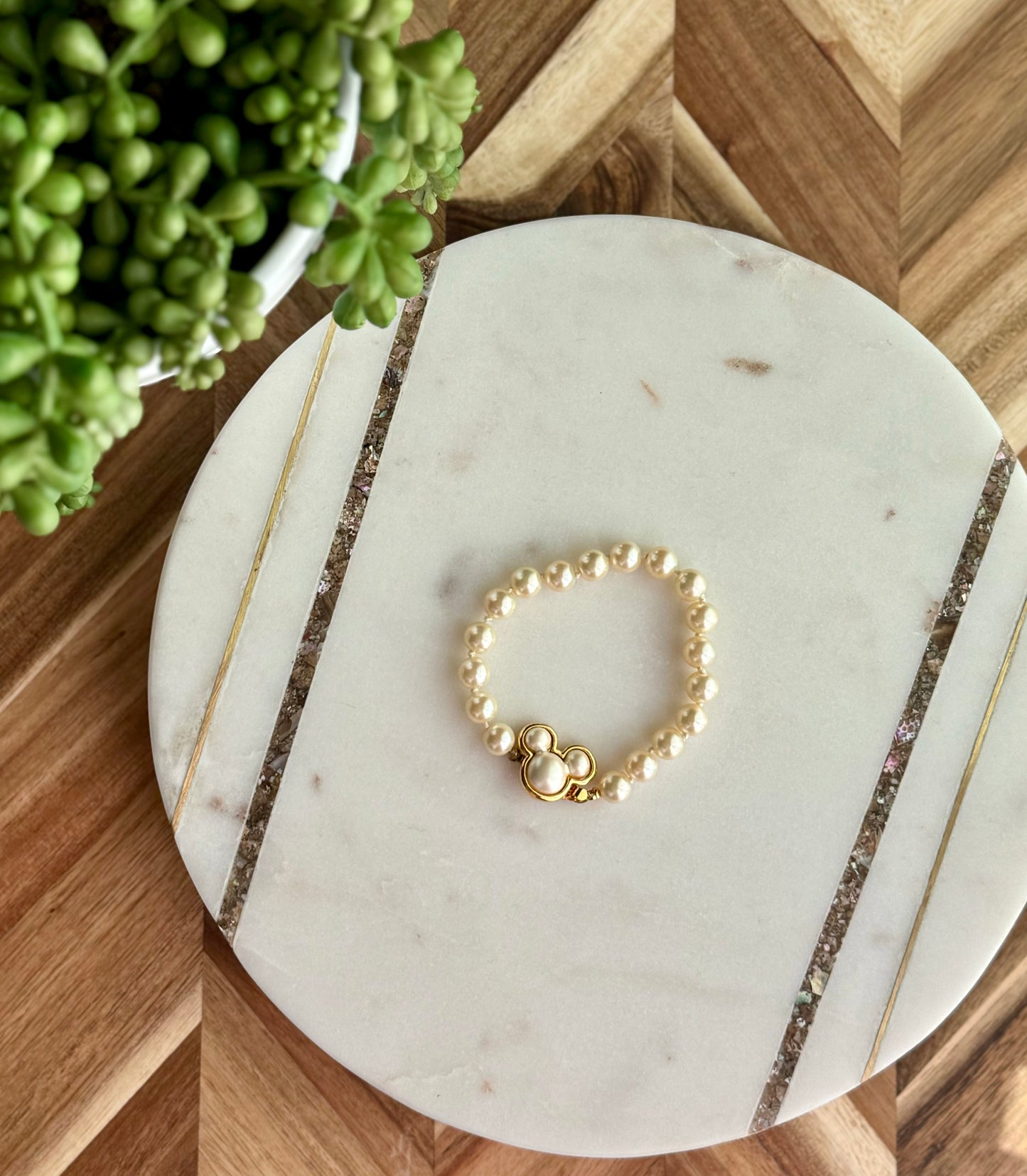 Pearl Mickey Mouse Bracelet