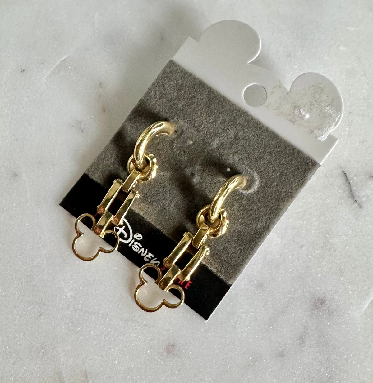 Mickey Mouse Drop Curb Earrings