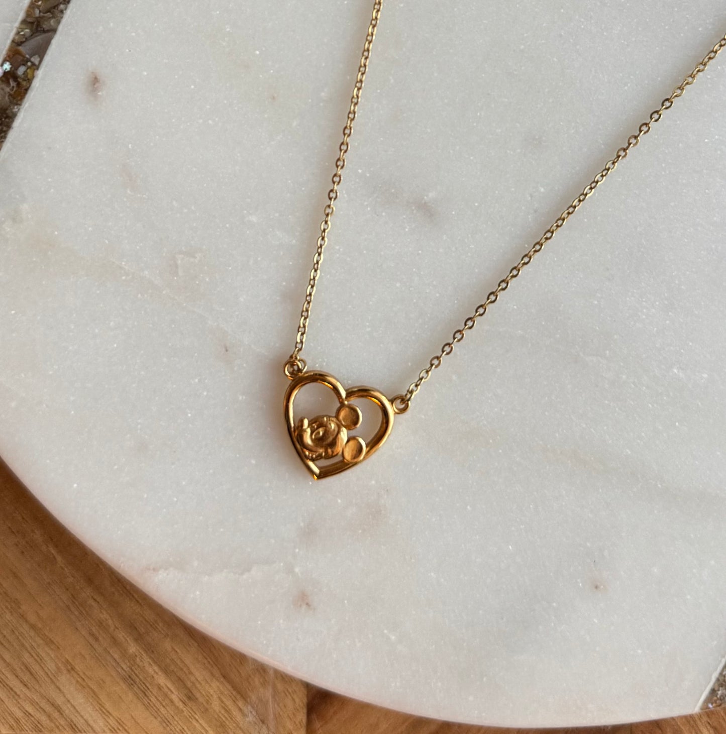 Mickey Heart Silhouette Necklace
