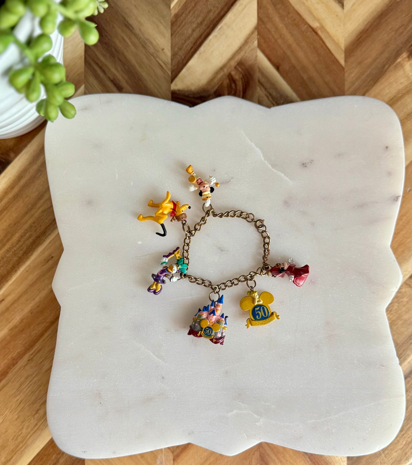 Disneyland 50th Anniversary Charm Bracelet