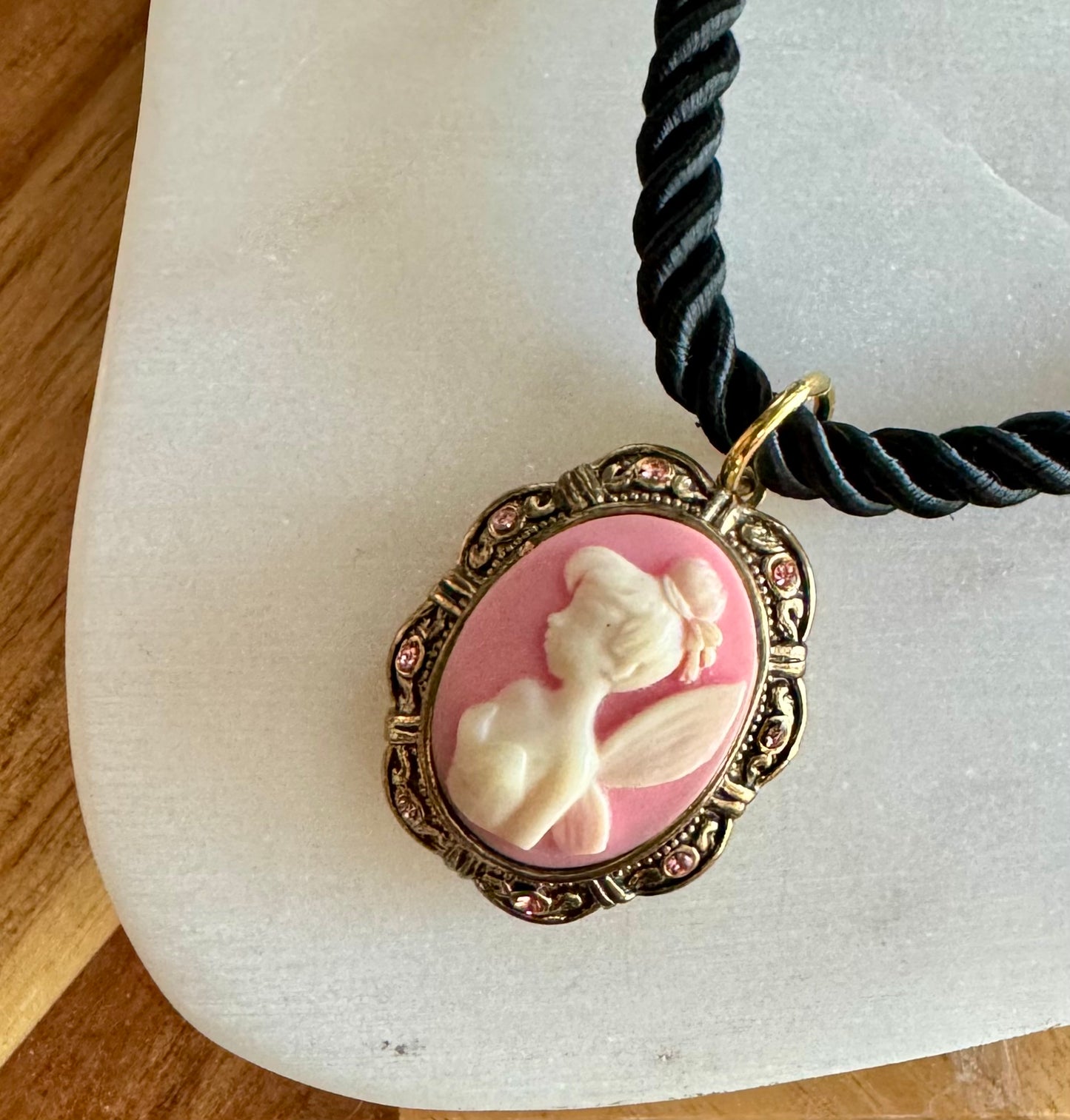 Tinkerbell Locket Cord Necklace