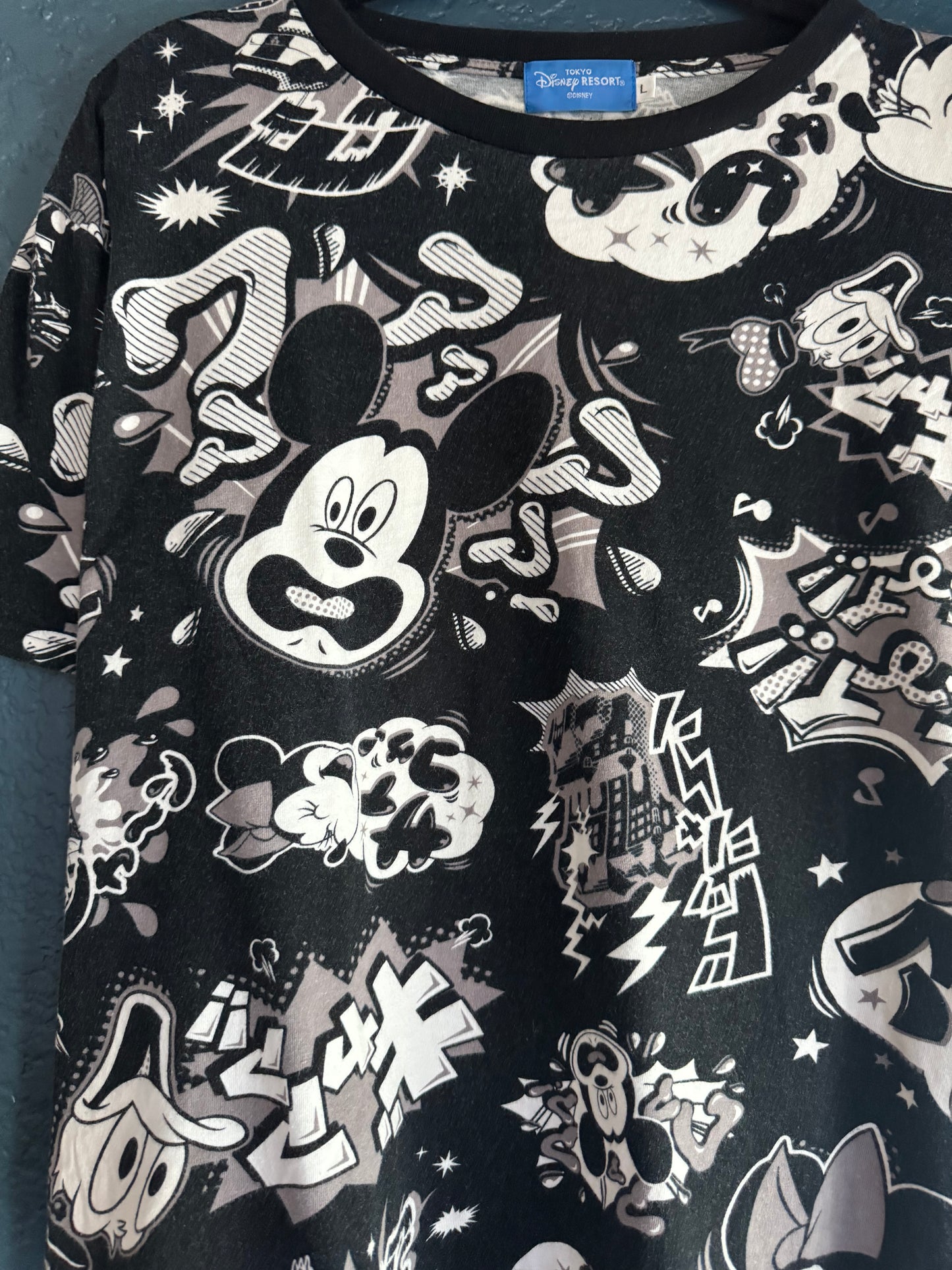 TDR Terror Mickey & Friends AOP Shirt NWT