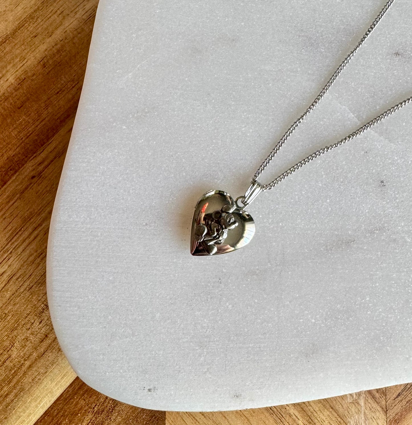 Mickey Mouse Heart Locket Necklace