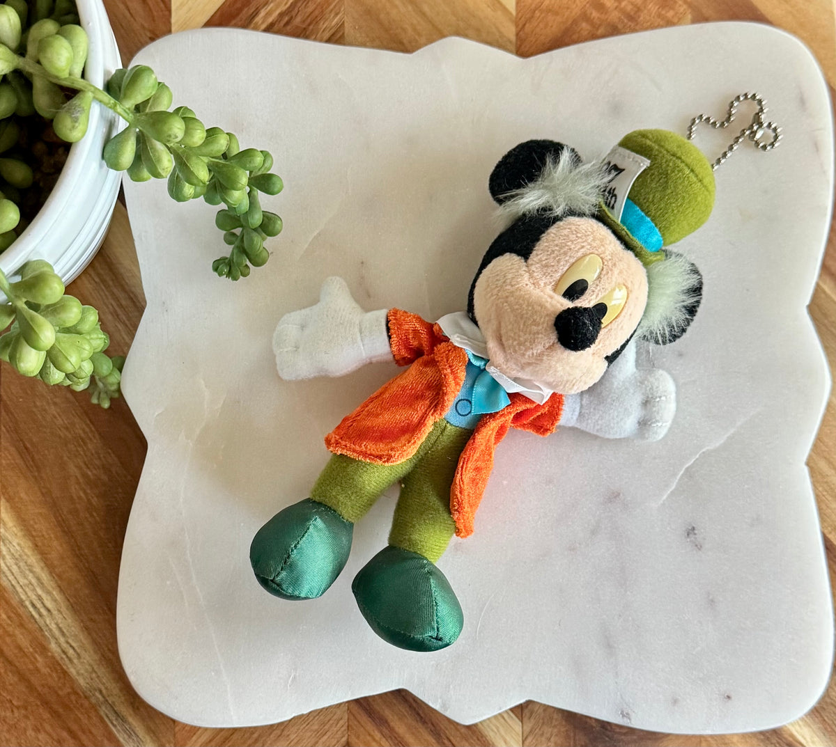 Mad Hatter Mickey Plush Bag Charm / Key Chain