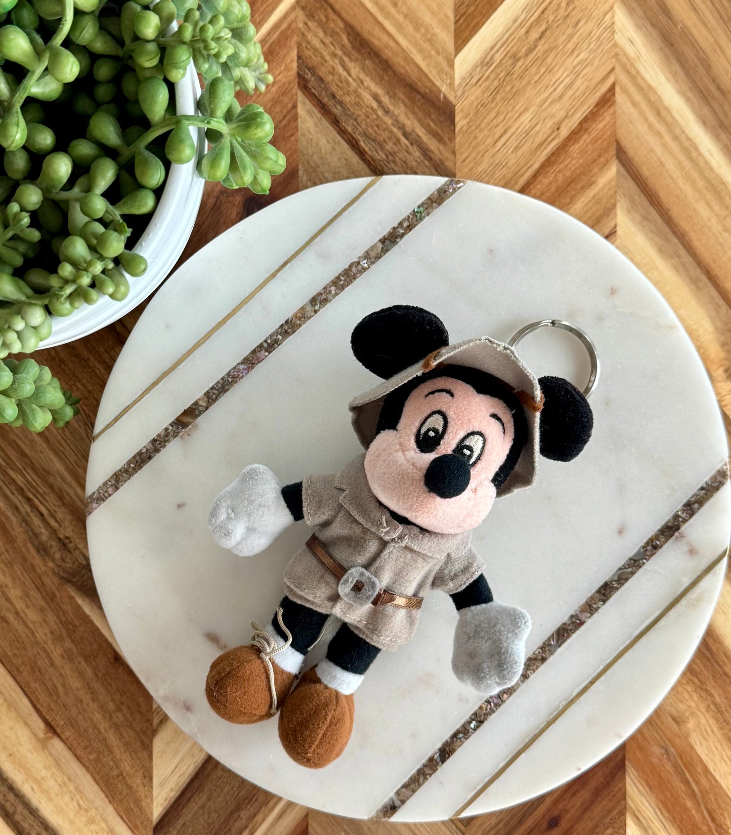 Safari Mickey Plush Bag Charm / Key Chain