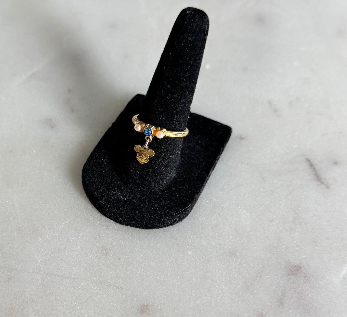 Gold Mickey Mouse Charm Ring