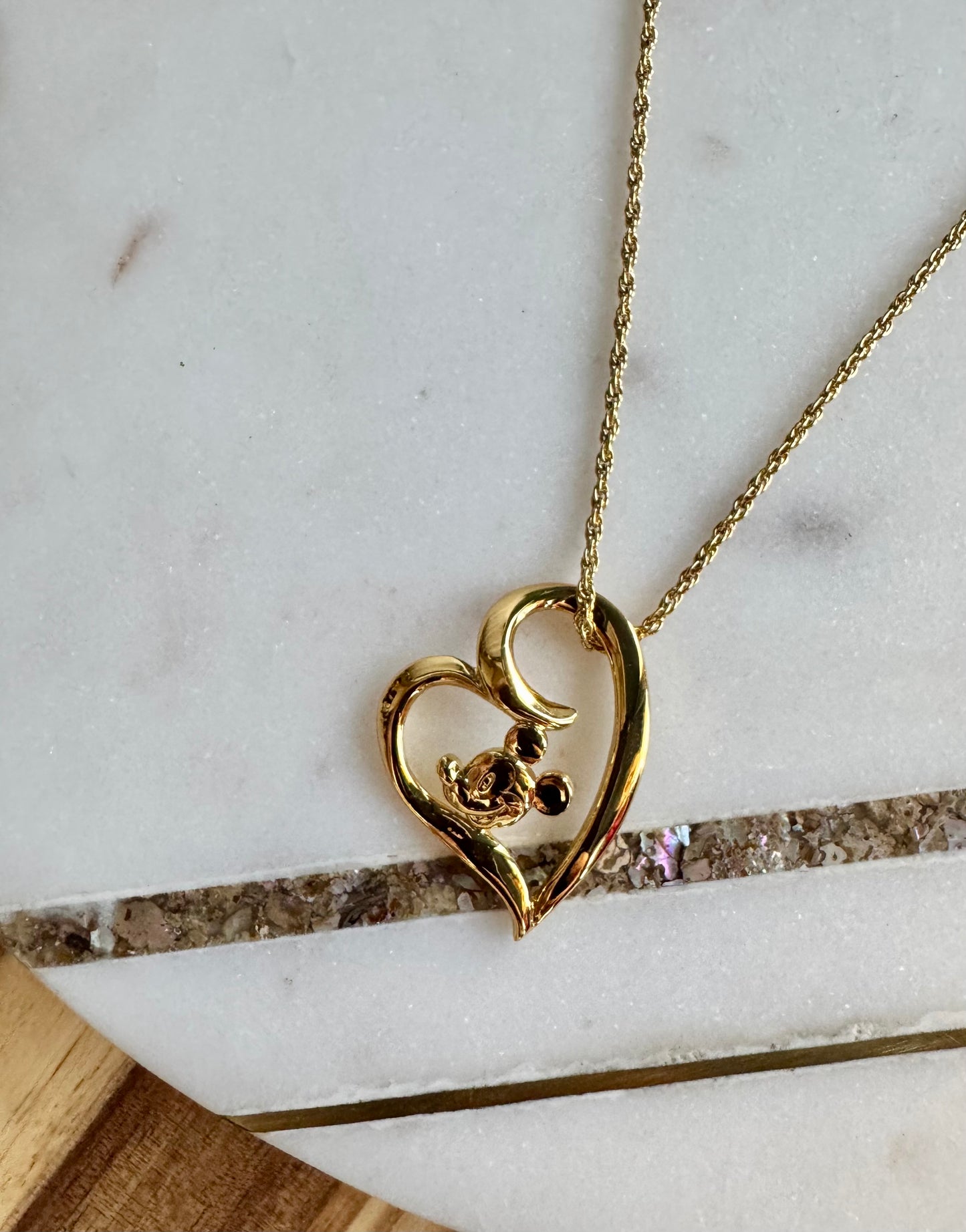 Mickey Heart Silhouette Necklace