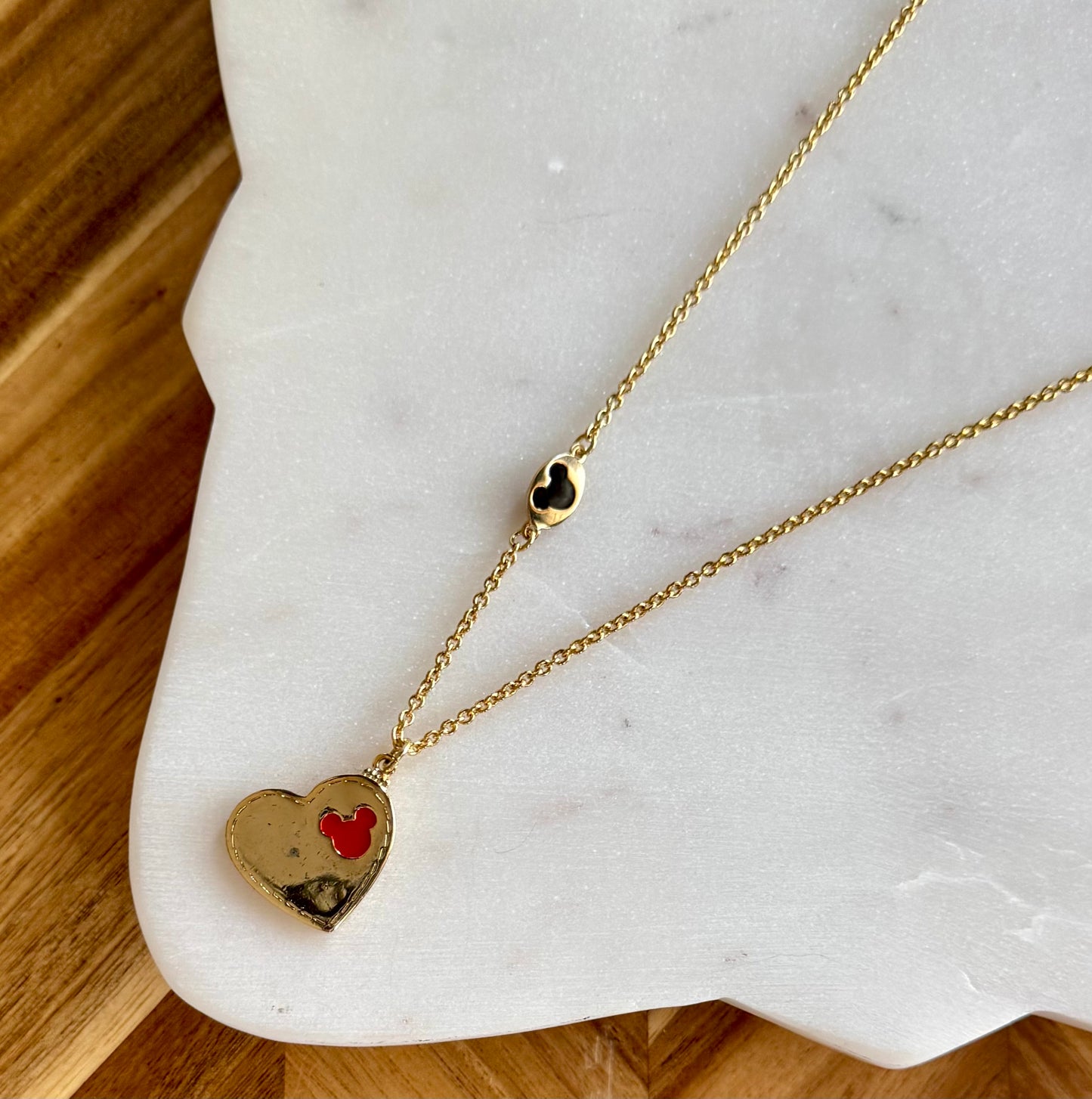 Mickey Mouse Heart Necklace