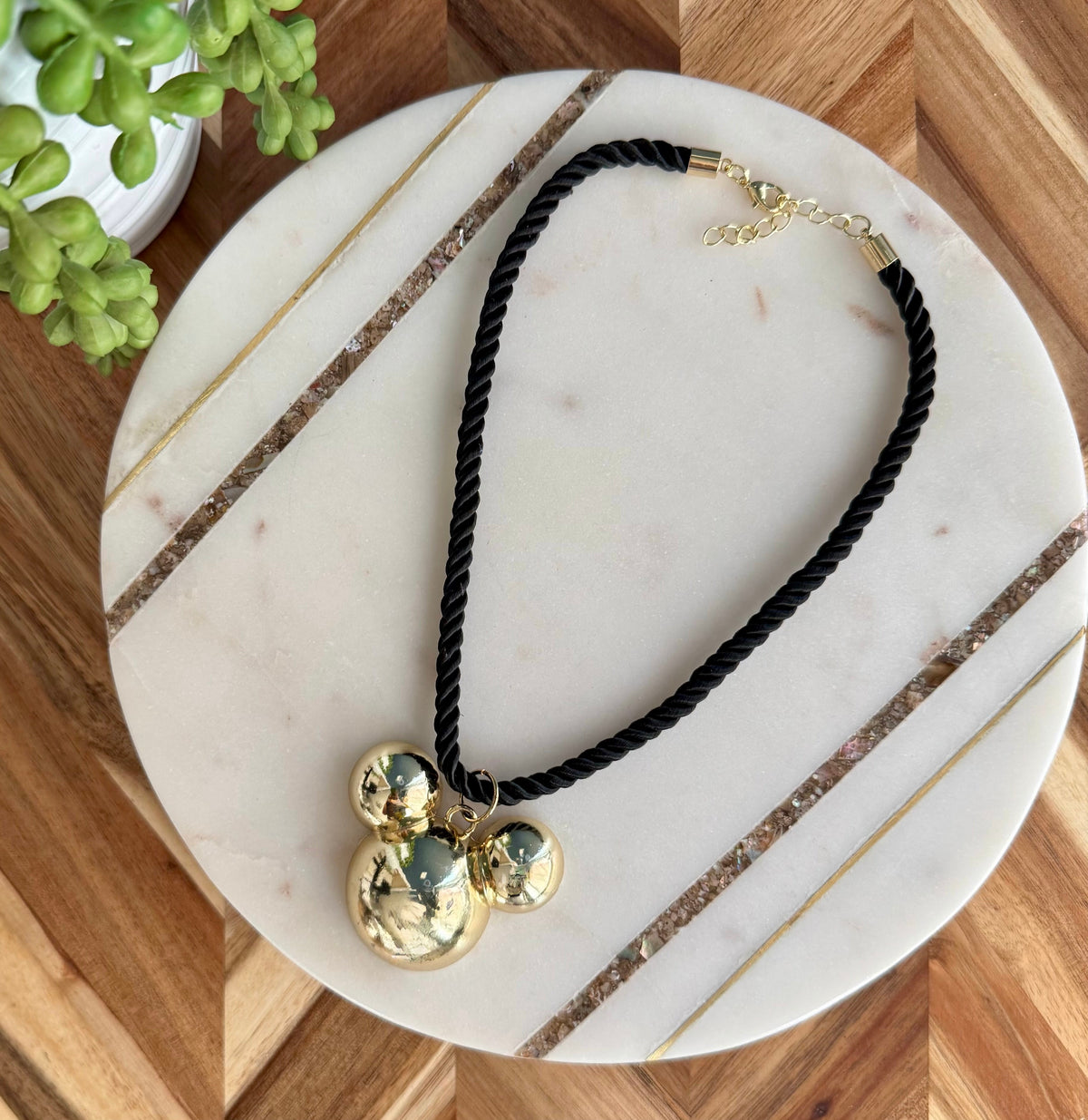Large Puff Mickey Mouse Choker Necklace