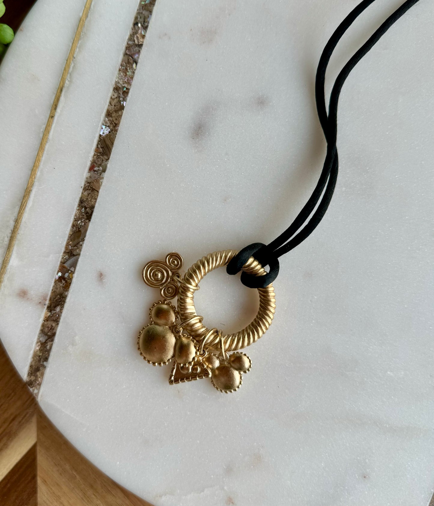 Long Strand Mickey Mouse Charm Necklace