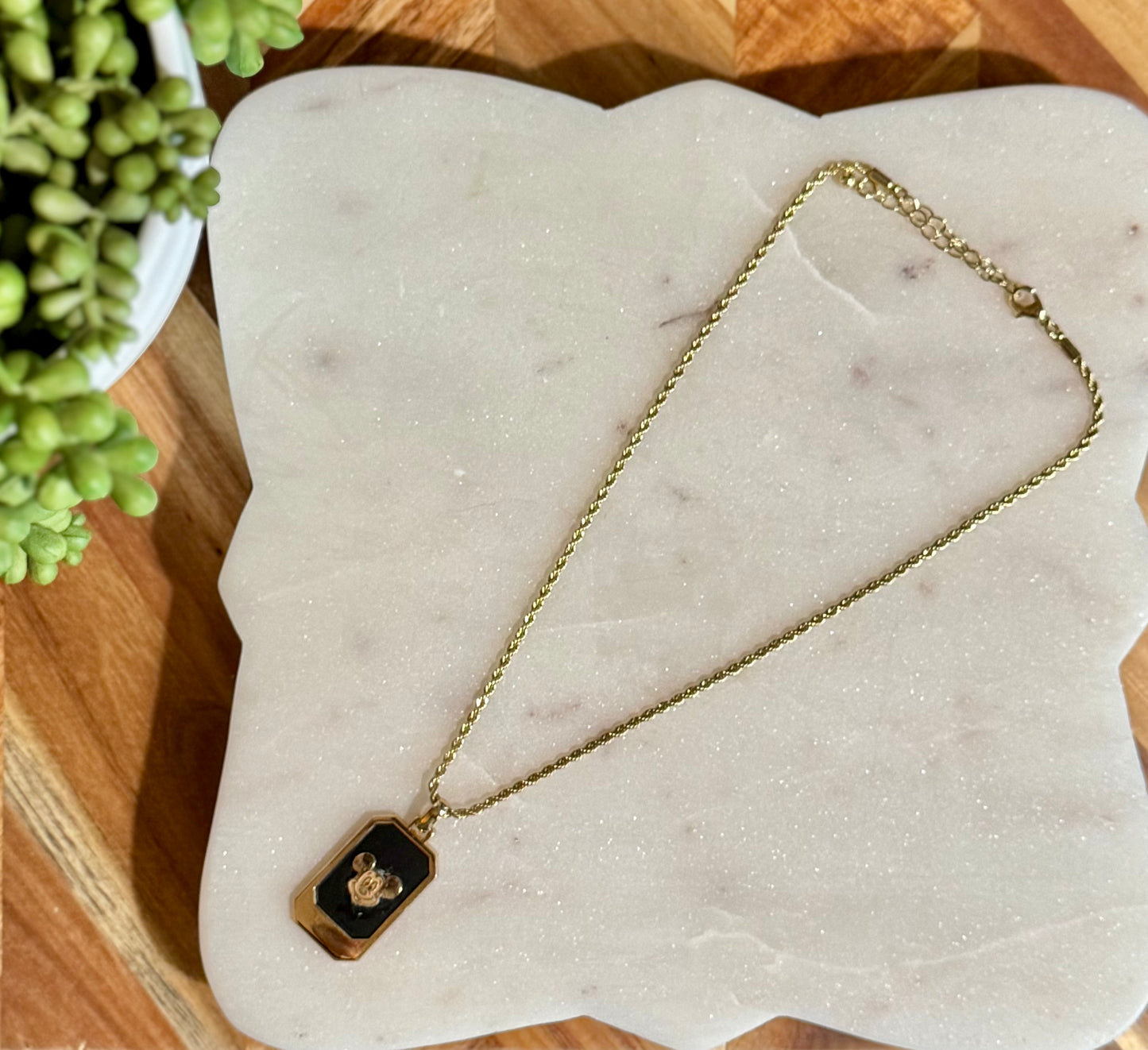 Mickey Drop Pendant Necklace