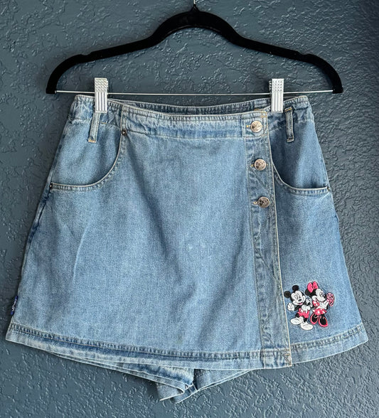 Denim Mickey & Minnie Mouse Skort