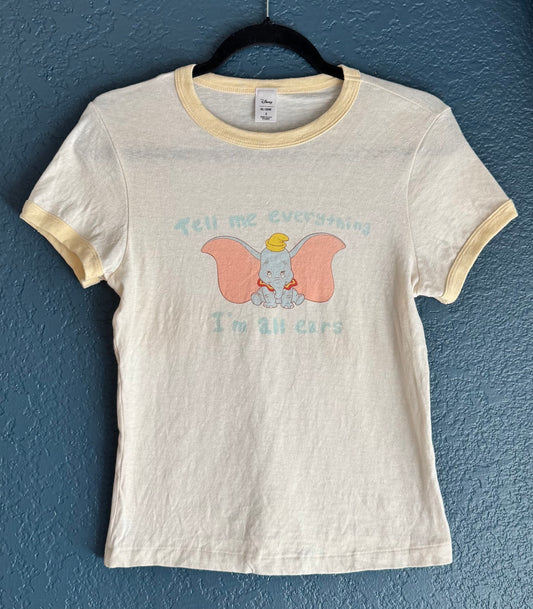 Re/Done Dumbo Ringer Baby Tee