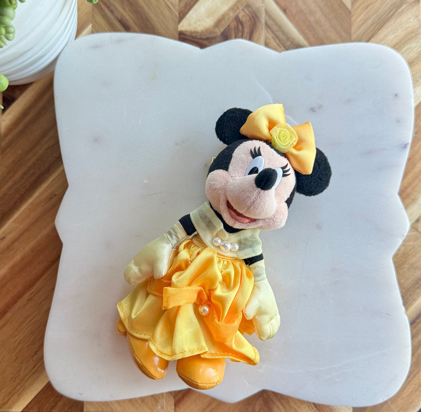 Princess Belle Minnie Mouse Plush Bag Charm / Key Chain