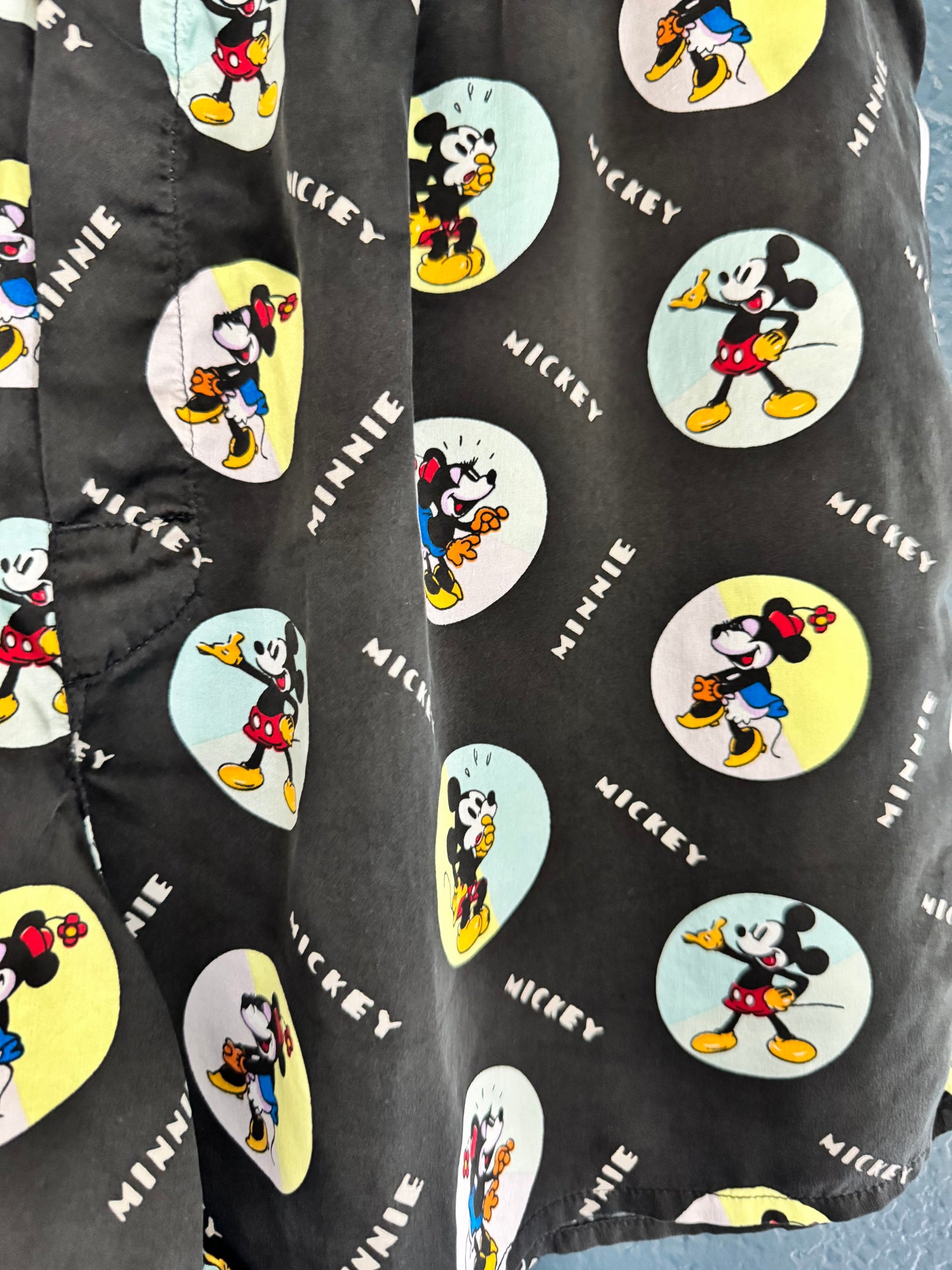 Silk Mickey & Minnie Shorts