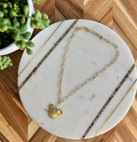 Mickey Mouse Paper Clip Necklace