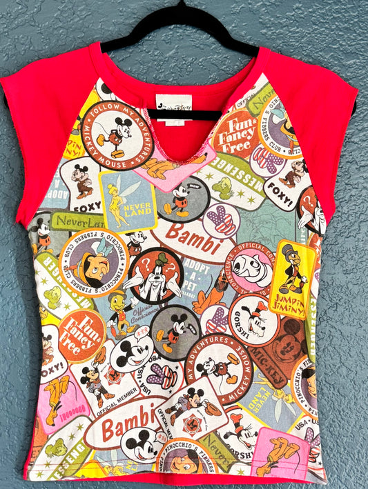Mickey & Friends Patch Style Raglan Tee