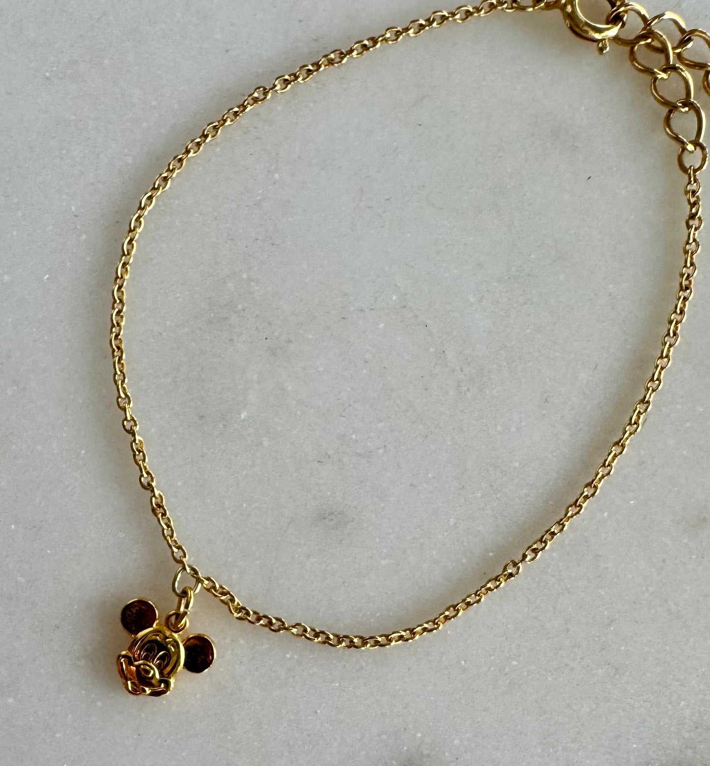 Dainty Mickey Mouse Charm Bracelet
