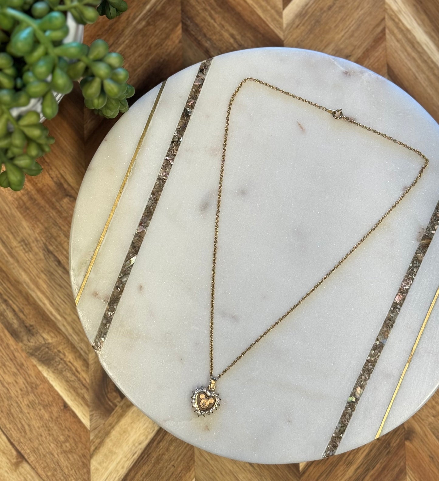 Mickey Mouse Heart Necklace