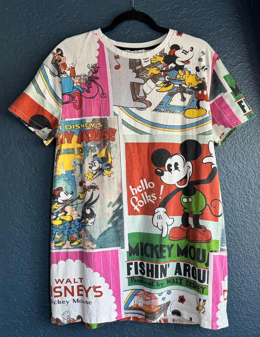 Mickey & Minnie AOP Shirt Dress