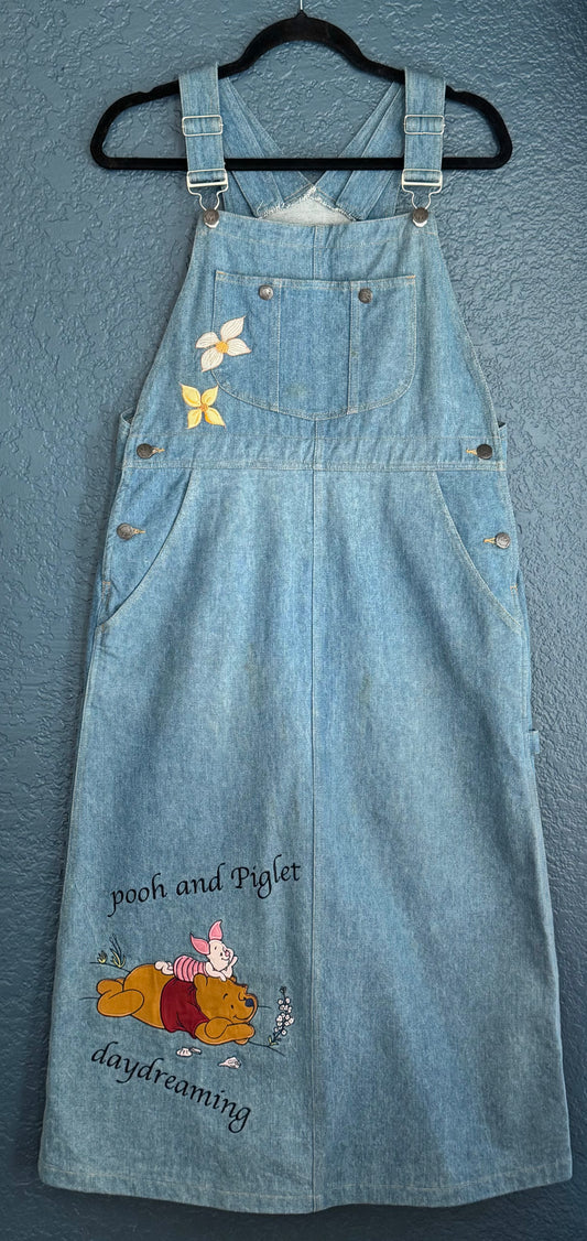 Winnie the Pooh Embroidered Overall Dress