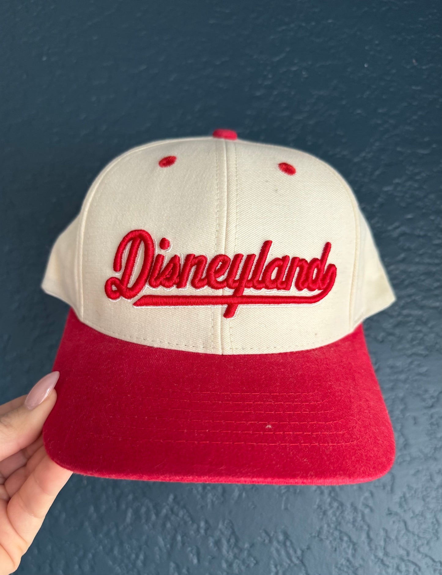 Red Embroidered Disneyland Hat