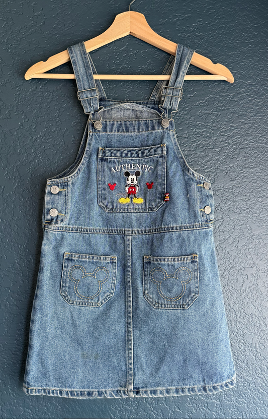 Girls Jean Mickey Overall Dress