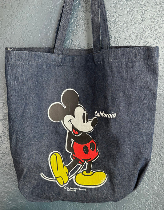 Denim Mickey Mouse Tote Bag