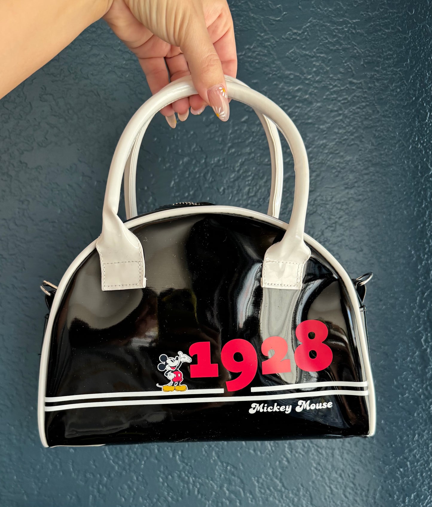 Patent Leather Mickey Boston Bag