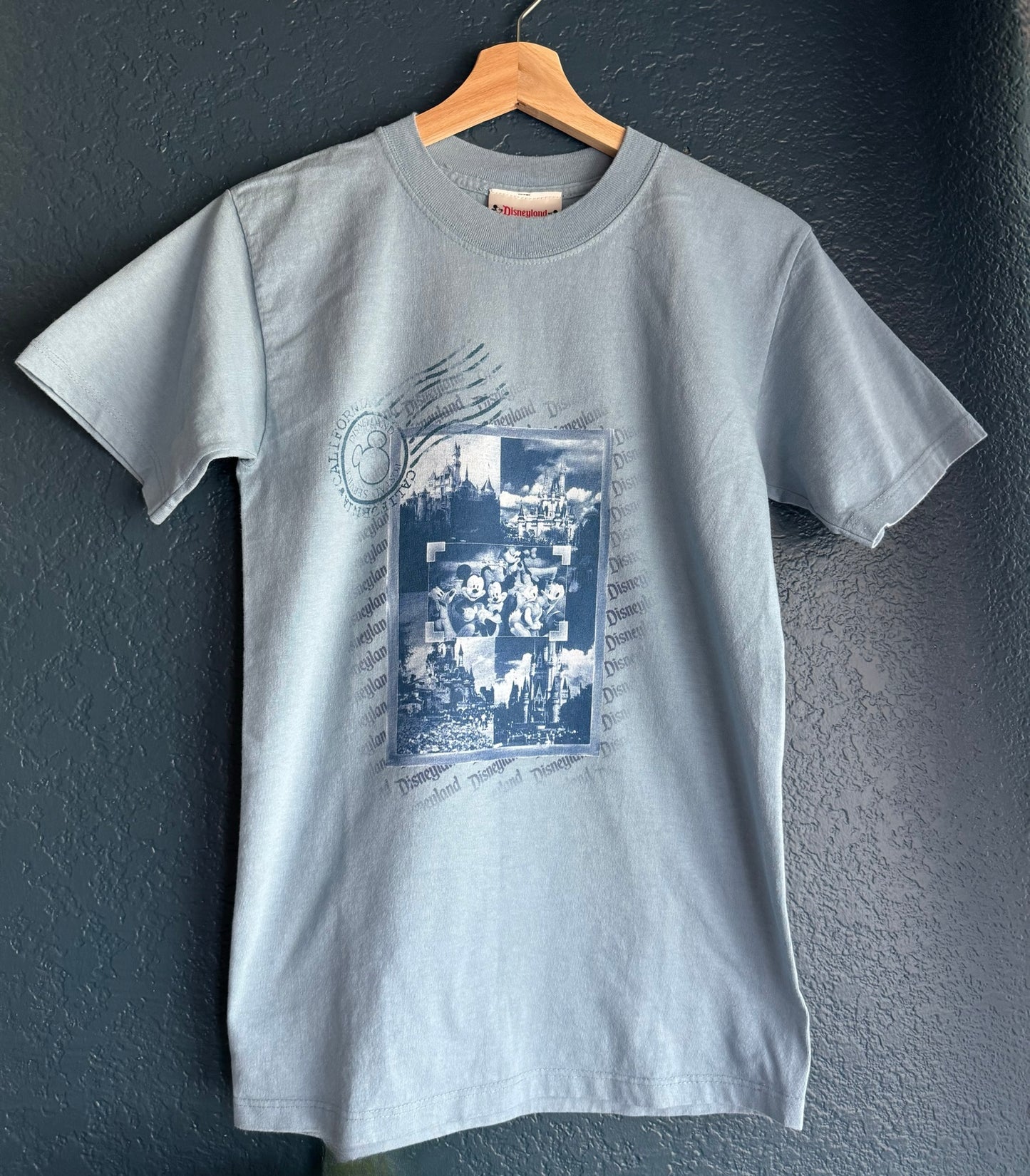 Blue Disneyland Postcard shirt