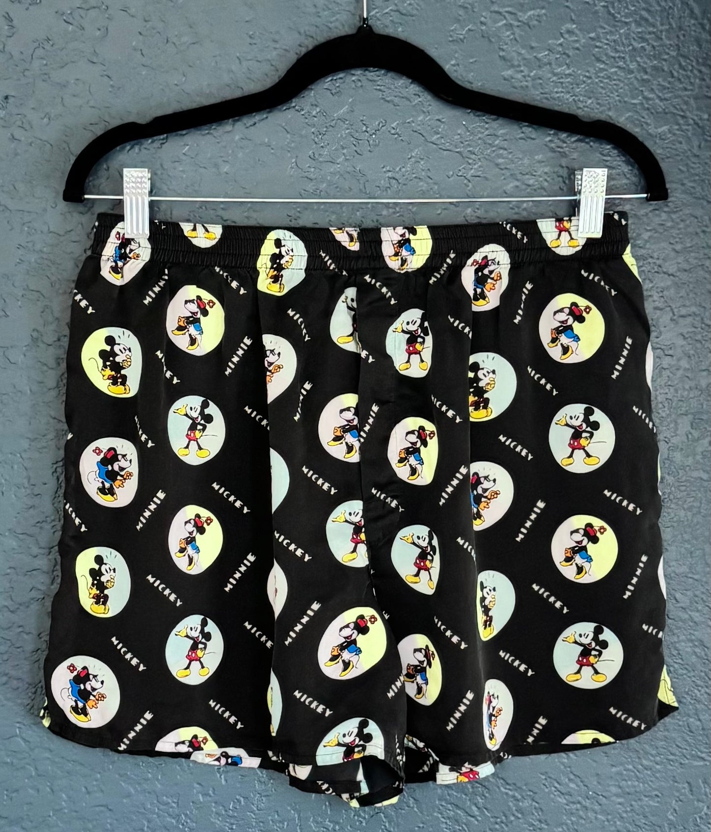 Silk Mickey & Minnie Shorts