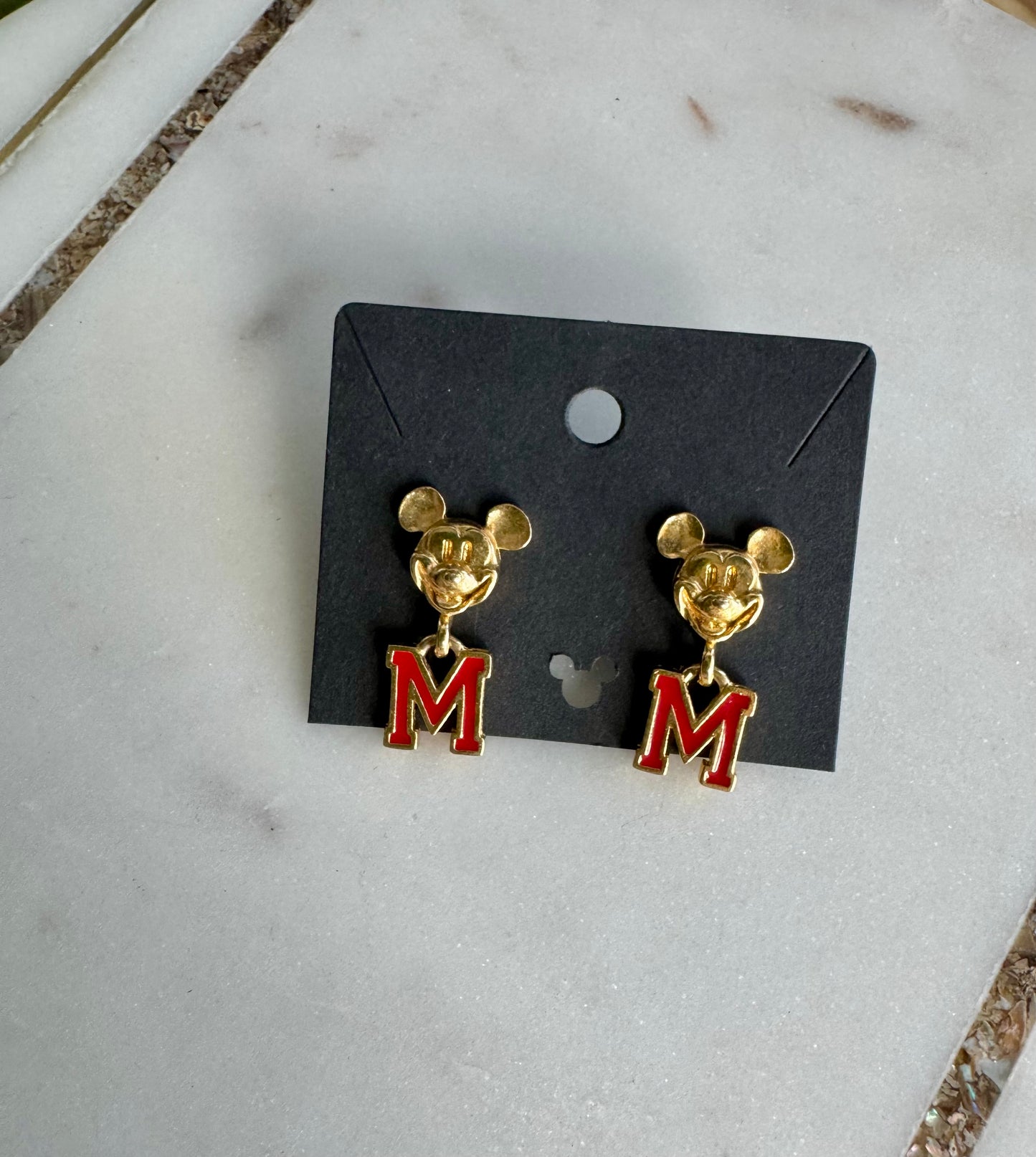 Mickey Mouse "M" earrings