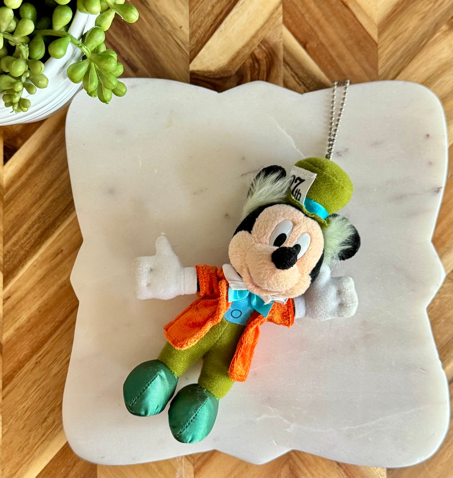 Mad Hatter Mickey Plush Bag Charm / Key Chain