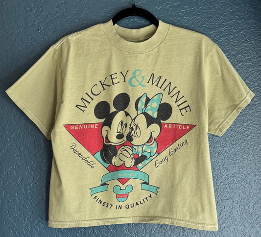 Cropped Mickey & Minnie Mouse Tee
