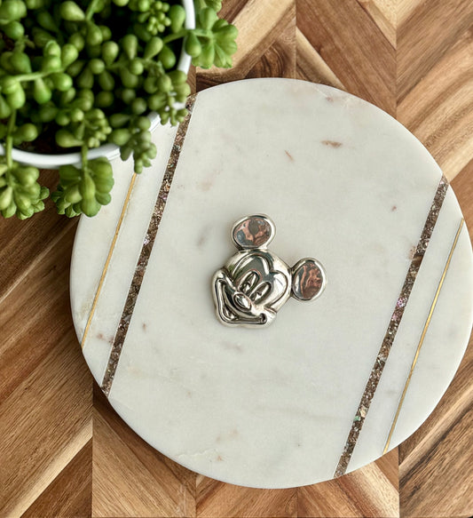 Sterling Silver Mickey Mouse Brooch / Pendant
