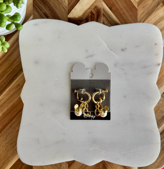 Mousketeer Pearl Charm Earrings
