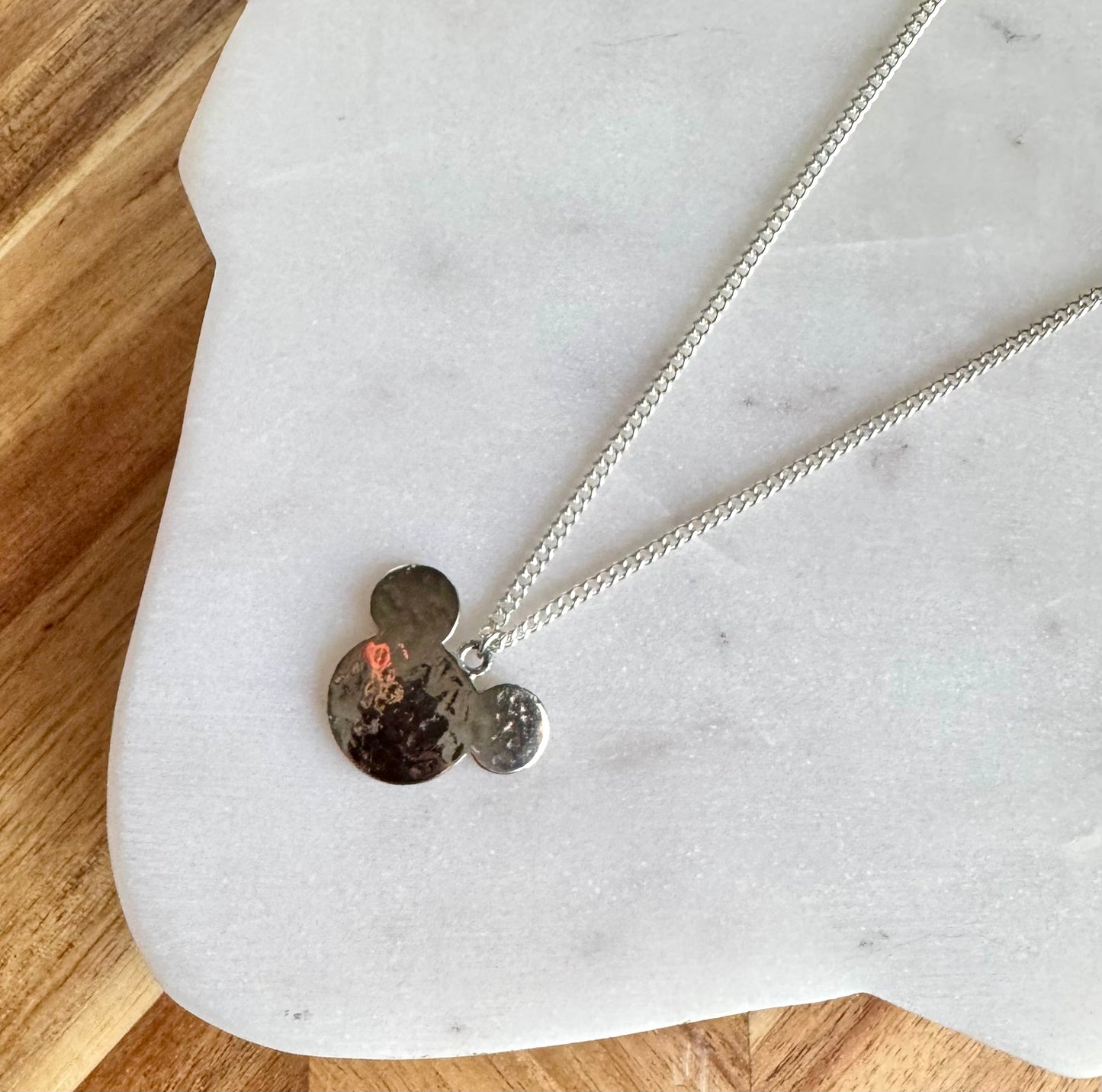 Silver Mickey Necklace
