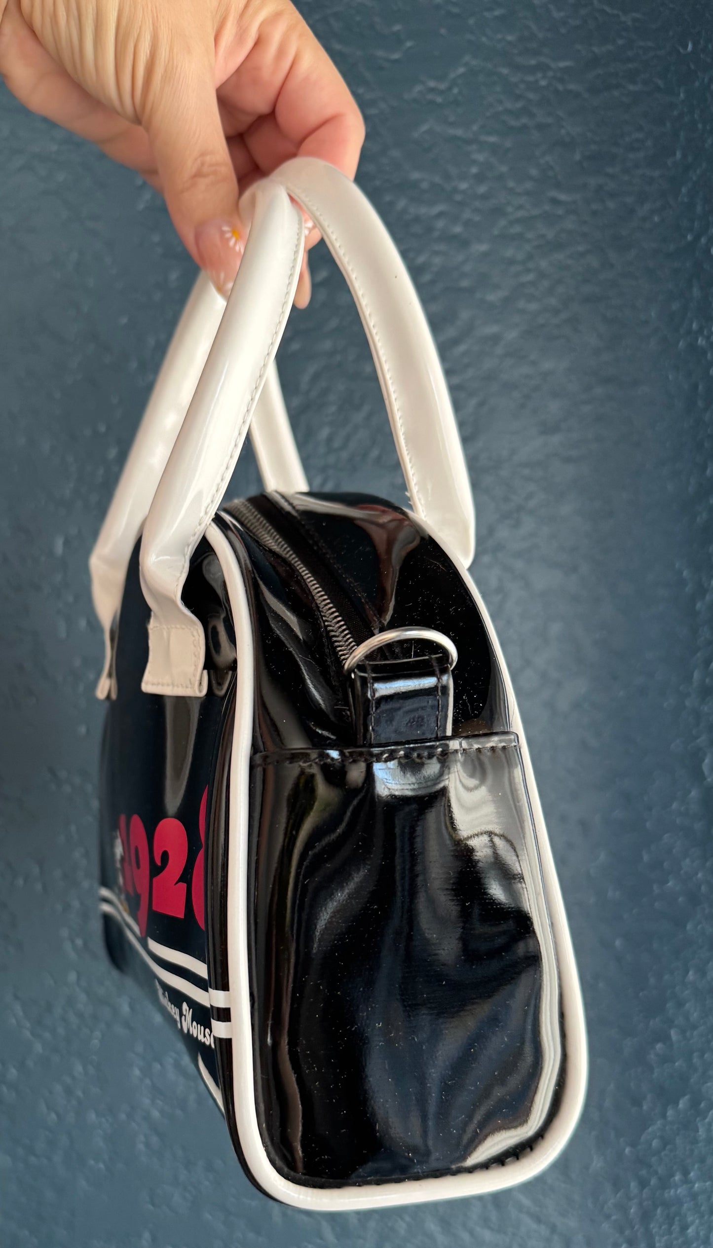 Patent Leather Mickey Boston Bag