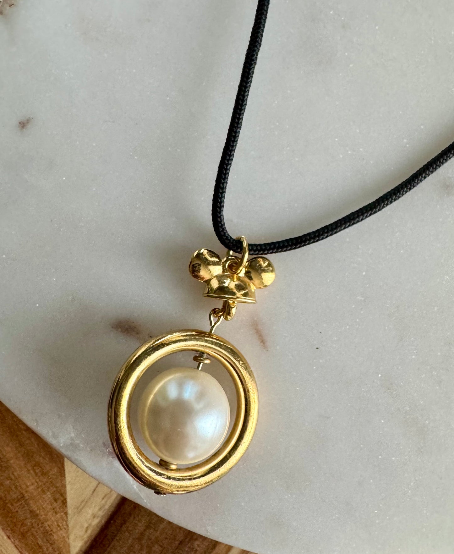 Napier Mickey Mouse Pearl Necklace