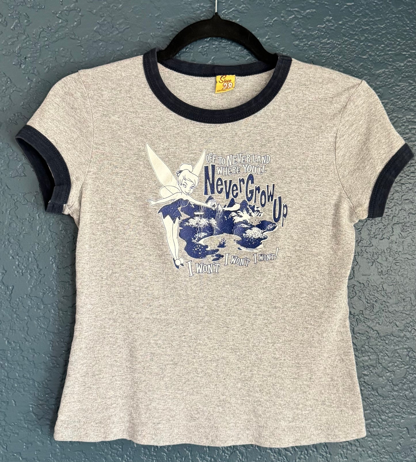 Y2K Tinkerbell Neverland Ringer Tee